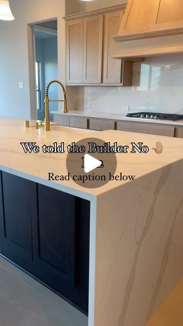 Kash 🇹🇹 on Instagram: "From Granite to Quartz✨
Similar to the previous reel, we had the new home builder install basic, granite countertops. After closing, we hired a team to install quartz calacatta gold waterfall countertops and backsplash. An upgraded, high end look for a fraction of the price!" Calacatta Quartz Backsplash, Calacatta Quartz Countertop, Calacatta Goa Quartz Countertop, Calcutta Gold Quartz Countertops With White Cabinets, Granite Waterfall Countertop, Calacatta Gold Quartz Bathroom, Backsplash With Calacatta Gold Quartz, Quartz Waterfall Countertop, Calacatta Gold Quartz Countertop