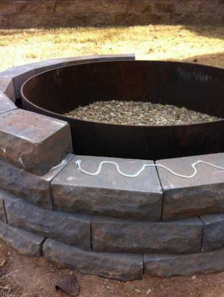 The summer months and best known for late nights around a campfire.  However, it’s not always a possibility to get away and build a campfire in the mountains.  Why not build your own fire pit… Diy Fire Pit Ideas, Fire Pit Plans, Fire Pit Furniture, Fire Pit Designs, Diy Fire Pit, Have Inspiration, Fire Pit Backyard, Yard Work, Backyard Projects