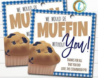 Employee appreciation muffin | Etsy Muffin Template, Volunteer Appreciation Gifts, Staff Appreciation Week, Teachers Appreciation Week Gifts, Appreciation Gifts Diy, Staff Appreciation Gifts, School Pto, Staff Morale, Teacher Appreciation Gifts Diy