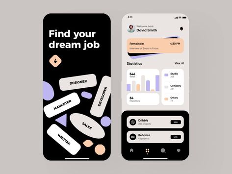 Mobile Ui Patterns, Mobile App Animation, 2023 Lessons, Best App Design, Application Ui Design, App Animation, Web Design Ux Ui, Mobile App Design Inspiration, Homepage Design