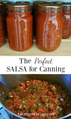 Learn how to make an easy and flavorful salsa for canning that’s safe, uses all-natural ingredients, and is thicker than typical canned salsas. It’s our family’s favorite! Salsa For Canning, Canned Salsa, Canned Salsa Recipes, Salsa Canning Recipes, Canning Salsa, Homemade Salsa Recipe, Home Canning Recipes, Canning Vegetables, Canning Food Preservation