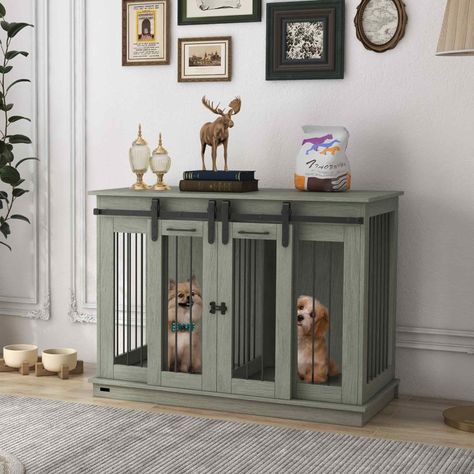 Wood dog crate