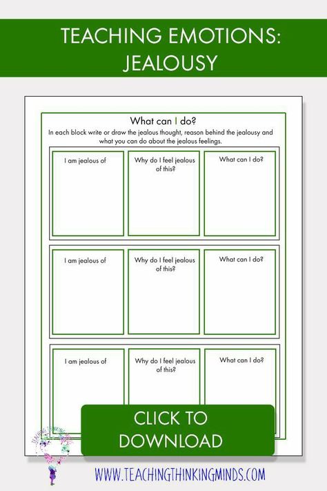 Emotions Printable, Emotional Intelligence Activities, Teaching Emotions, Thinking Minds, Leader Quotes, Teamwork Quotes, Social Skills Activities, Feeling Jealous, Counseling Activities