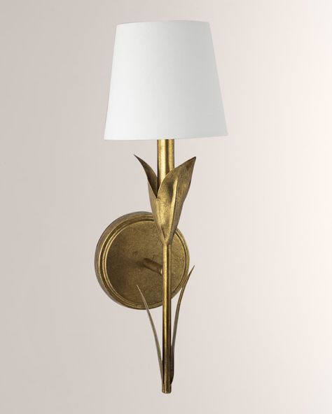 Get free shipping on Regina Andrew River Reed Sconce at Neiman Marcus. Shop the latest luxury fashions from top designers. Entryway Sconces, Door Fixtures, French Design Style, Gold Sconces, Entryway Lighting, Garage Lighting, Modern Wall Sconces, Room Art, Linen Shades