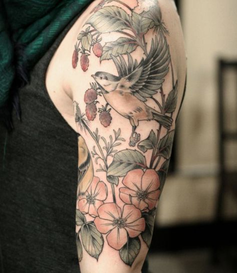 10 Tattoos that will Capture Your Love of the Outdoors - Tattoo.com Bird Tattoo Men, Bird Tattoos For Women, Bird Tattoos, Tattoo Color, Sweet Tattoos, Flower Tattoo Sleeve, Geniale Tattoos, Tattoos Skull, Make Tattoo