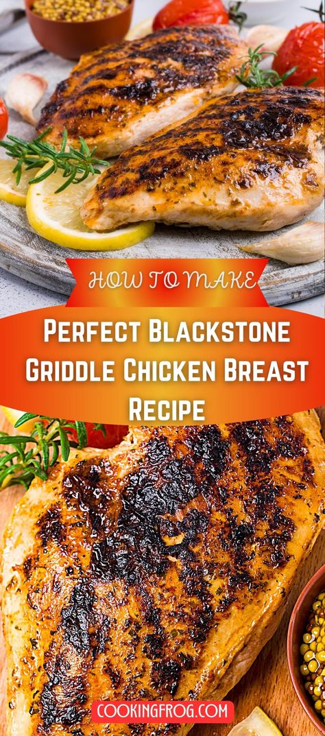 Ignite your culinary enthusiasm with this amazing Blackstone Griddle Chicken Breast recipe. Simple yet filled with rich flavors, it transforms an everyday meal into a gastronomic delight. Flat Grill Chicken Recipes, How To Cook Chicken On Blackstone Grill, Stonefire Grill Copycat Recipes, High Protein Griddle Recipes, Cooking Chicken On Blackstone Grill, Chicken Cutlets On Blackstone, Easy Blackstone Griddle Recipes Chicken, Grilled Chicken On The Blackstone, Easy Charcoal Grill Recipes