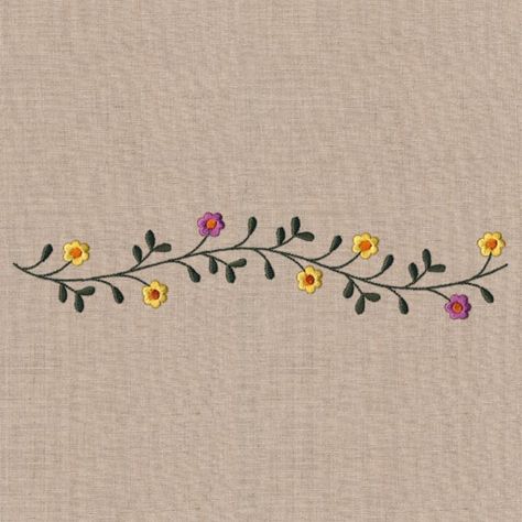 Diy Easy Embroidery, Wildflower Border, Modern Hand Embroidery Patterns, Primitive Stitchery, Basic Hand Embroidery Stitches, Hand Embroidery Patterns Free, Wildflower Wreath, Simple Hand Embroidery Patterns, Freestanding Lace Embroidery