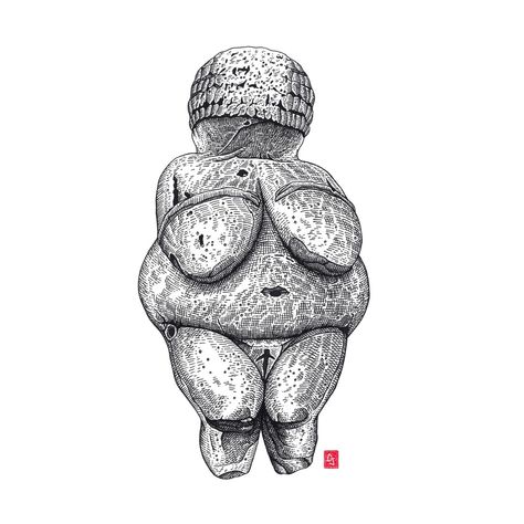 Vénus de Willendorf Venus Tattoo, Venus Of Willendorf, Mother Milk, Prehistoric Art, Ap Art, Art Studies, Ancient History, Tattoo Drawings, Body Positivity