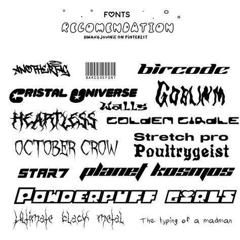 fonts pt.3 Emo Font, Phonto Fonts, Font Ideas Alphabet, Monster Font, Letters Cursive, Best Canva Fonts, Emo Designs, Dafont Fonts, Boy Fonts