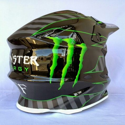 Monster Energy Motorcycle, Motorcross Helmet, Motocross Helmets, Helmet Design, Monster Energy, Star Art, Motocross, Cars And Motorcycles, Motorcycles