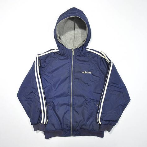 Vintage 90s ADIDAS REVERSIBLE Windbreaker Jacket / ADIDAS Kids Large Size Fit Small Adult / Adidas Hoodie Blue Navy Jacket / Retro Adidas Retro Adidas, Jacket Adidas, 90s Adidas, Adidas Kids, Navy Jacket, Adidas Hoodie, Windbreaker Jacket, Puma Jacket, Streetwear Fashion