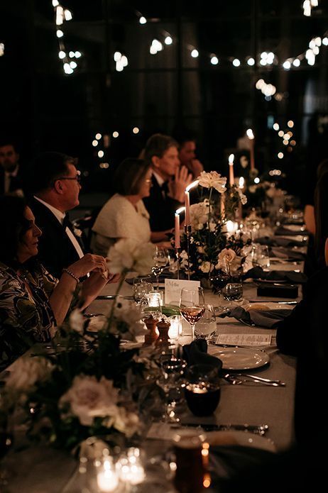 Intimate Candlelit Wedding Reception, Candlelit Rehearsal Dinner, Intimate Night Wedding, Dreamy Intimate Wedding, Classic Intimate Wedding, Wedding Event Photography, Intimate Dinner Reception, Candlelit Dinner Wedding, Candle Wedding Entrance