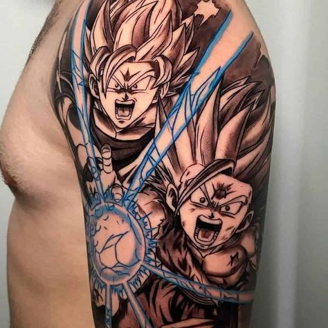 Dragonball Tattoo Ideas, Dragon Ball Super Tattoo, Dragon Ball Z Tattoo, Goku Tattoo, Shen Long Tattoo, Tatuaje Cover Up, Dbz Tattoo, Dragonball Goku, Z Tattoo