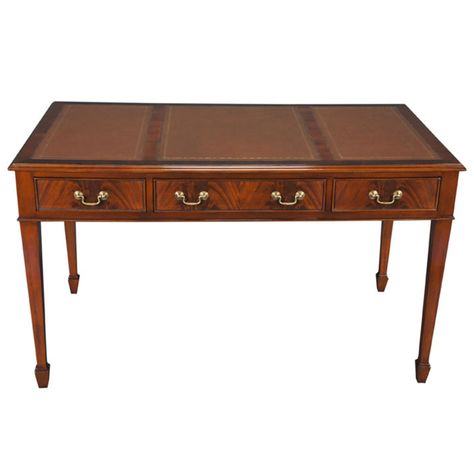 Mahogany Writing Table, Niagara Furniture, leather top desk Industrial Office Desk, Corner Writing Desk, Leather Top Desk, Mahogany Desk, Writing Desk Modern, Traditional Desk, Modern Computer Desk, Mahogany Furniture, Traditional Office