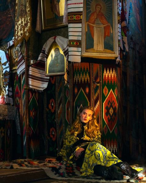 Ukrainian Mythology, Julie Pelipas, Elizaveta Porodina, Vogue Ukraine, Slavic Folklore, Vogue Editorial, Photo Prompts, Folk Design, Ukrainian Art