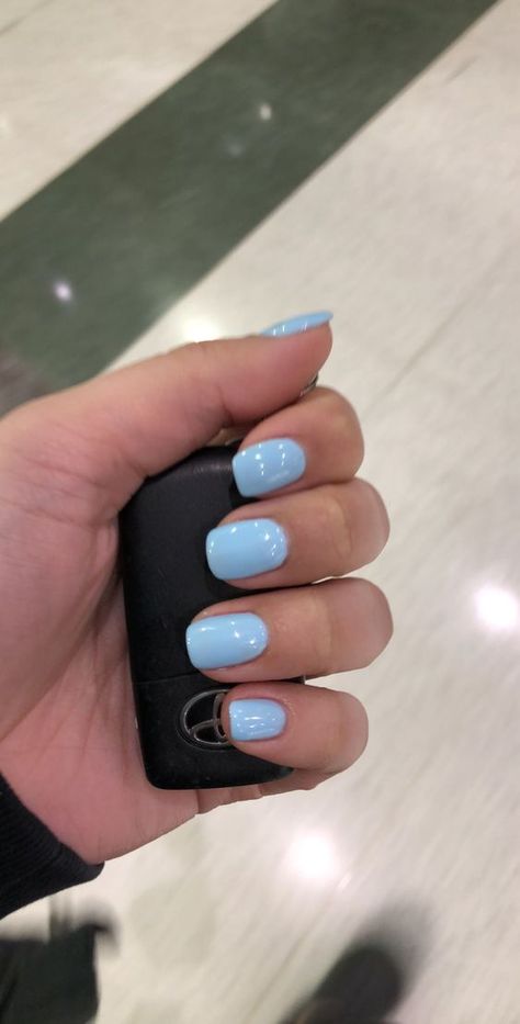 Blue Shellac Nails, Blue Shellac, Shellac Nails Summer, Blue Gel Nails, Short Gel Nails, Blue Nail Polish, Cute Gel Nails, Blue Nail, Shellac Nails