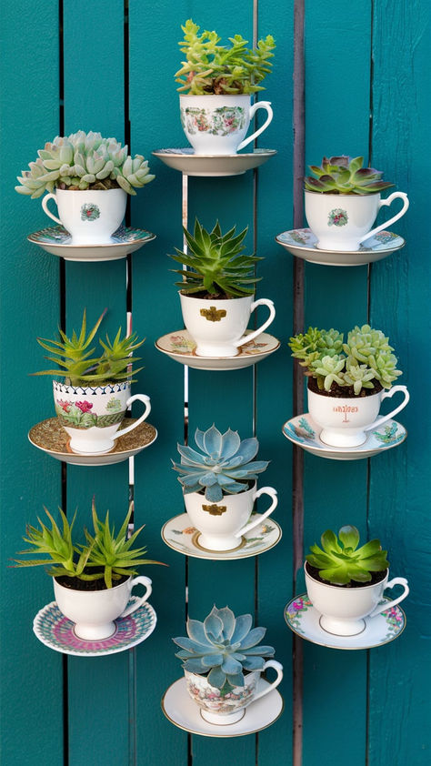 start transporming your garden with these 20 great tips! Garden Ideas Succulents, Cactus Container, Mini Cactus Garden, Succulent Garden Ideas, Succulent Garden Outdoor, Mini Succulent Garden, Succulent Rock Garden, Succulent Display, Teacup Gardens