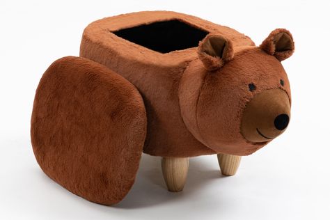 PRICES MAY VARY. Soft Fur Soft Fur Like Fabric: Our Bear ottoman features soft fur-like fabric upholstery, adding a touch of elegance and comfort to any space. Perfect for both kids and adults to enjoy. Functional Storage Solution: With a spacious storage compartment measuring 7.48"W x 8.46"D x 7.87"H, this ottoman is ideal for storing toys, books, and other essentials, keeping your space organized and clutter-free. Playful Bear Design: Bring a whimsical touch to your decor with our adorable bea Little Explorer Nursery, Animal Ottoman, Outdoor Themed Nursery, Woods Nursery, Camping Nursery Theme, Outdoorsy Nursery, Woodsy Nursery, Camping Nursery, Kids Ottoman