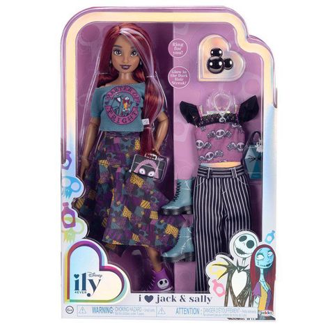 Disney ily 4EVER i love Jack & Sally doll - YouLoveIt.com Disney Ily 4ever, Nightmare Before Christmas Dolls, Mickey Mouse Ring, Baby Dolls For Toddlers, Animation News, Mickey Mouse Silhouette, Disney Princess Dolls, Mickey Head, Disney Dolls