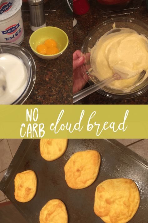 Cream Soup, No Carb Cloud Bread, Low Carb Bread Alternatives, Creative Egg Recipes, Bread Alternative, Nutrisystem Recipes, Cream Soup Recipes, Baking Powder Uses, Bread Alternatives