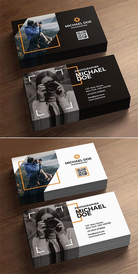 Free Stylish Photographer Business Cards Template Design Visiting Cards Graphic Designer, Visiting Card Psd Free Download, Business Cards Design Ideas, Photography Card Design, Name Card Design Ideas, Carte Visite Design Ideas, Name Card Design Business, Photographer Business Card Design, Visiting Cards Design