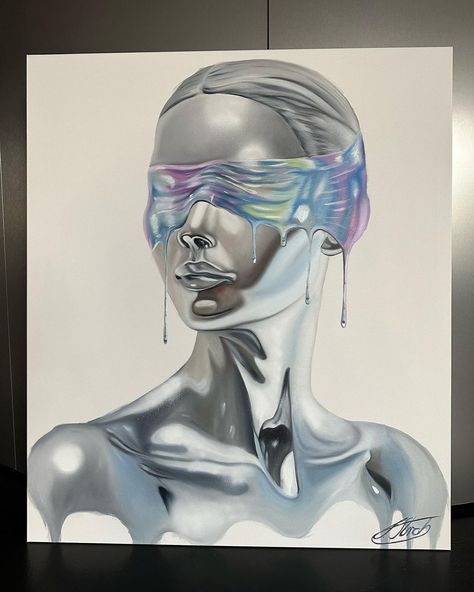 „Blind girl“ -140x120cm -oil on canvas -15.02.2023 #blind#girl#painting#viral#art#kunst#drawing#artist#trend#chrome#face#realismpainting | Instagram Portrait Palette, Face Oil Painting, Acrylic Portrait Painting, Portrait Artists, Blind Girl, Abstract Portrait Painting, Canvas Art Projects, Oil Painting Inspiration, Contemporary Art Canvas