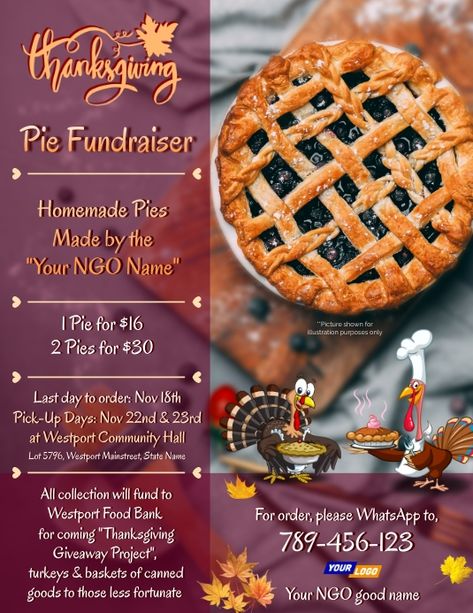 Please like & share, click to edit online & enjoy free download :-) Thanksgiving Flyer, Thanksgiving Pie, Fundraiser Flyer, Thanksgiving Pies, Party Template, Homemade Pie, Cool Names, Design Design, Flyer Design