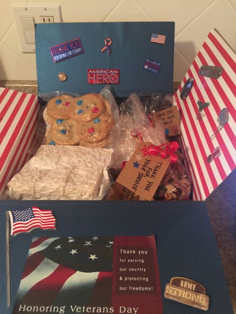 Veterans Day Care Package.  I use a food sealer so baked items are fresh when sent overseas.  Military care package. Canning Shelf, Army Care Package, Soldier Care Packages, Veterans Day Gift Ideas, Recipes For Canning, Baked Items, Food Sealer, Military Care Package, Giveaway Ideas