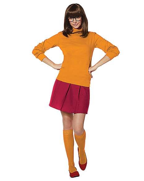 Adult Velma Costume - Scooby Doo - Spirithalloween.com Classic Scooby Doo, Scooby Doo Disfraz, Orange Knee High Socks, Scooby Doo Velma, Velma Shaggy, Velma Costume, Scooby Doo Costumes, Velma Scooby Doo, Orange Socks