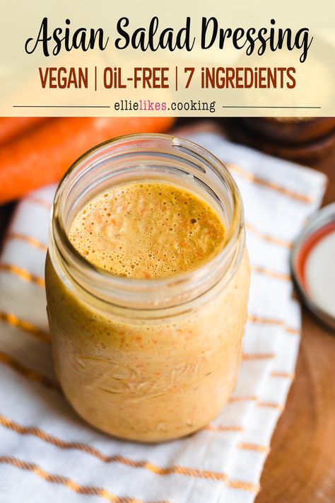 Salad Dressing Vegan, Vegan Salad Dressing Recipes, Oil Free Salad Dressing, Asian Salad Dressing, Asian Dressing, Oil Free Vegan Recipes, Vegan Salad Dressing, Vegan Dressing, Salad Dressing Recipe