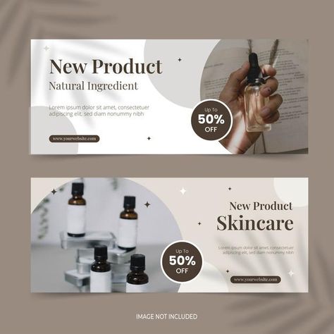 Website Banner Design Products, Cosmetic Web Banner, Web Banners Inspiration, Ad Banner Design Ideas, Graphic Designer Banner, Promotional Banner Design, Web Banner Design Ads, Skincare Banner Design, Product Banner Design Ideas