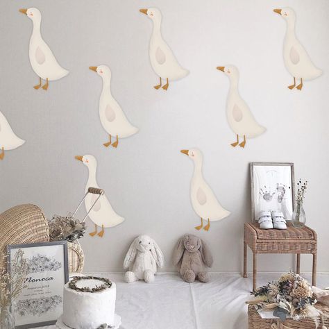 PRICES MAY VARY. 🌟EXCELLENT MATERIAL - The cute geese removable wall sticker is made of premium ECO-friendly waterproof PVC. his home decor is non-toxic and safety so rest assured to use them.The vinyl wall decal is an eye catching and unique wall art to change a boring wall and enhance one's artistic skills in decorating. 🌟FUNNY ANIMALS WALL DECALS - You will get 8 sheet of funny animals wall sticker. You can decorate your kid’s room walls using these wall art decals and create a happy place Playroom/living Room, Room Murals, Decor For Nursery, Living Room Murals, Animal Wall Decals, Removable Wall Stickers, Bedroom Playroom, Kids Bedrooms, Room Walls