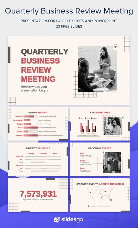 Quarterly Business Review, Business Model Template, Powerpoint Examples, Business Case Template, Business Ppt Templates, Effective Presentation, Brand Guidelines Template, Business Review, Presentation Software