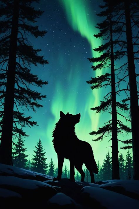 alpha wolf pictures aesthetic wallpaper Wolf art Painting of a wolf Wolf and aurora borealis, Artistic depiction of a powerful wolf Wild wolf Fantasy creature wild life artwork grey wolf epic wildlife scene, silhouette Christmas Wolf Wallpaper, Easy Wolf Painting, Aesthetic Wolf Wallpaper, Woods Aesthetic Wallpaper, Wolf Wallpaper Aesthetic, Cute Wolf Art, Northern Lights Art Lesson, Fantasy Wolf Art, Wolf Illustration Art