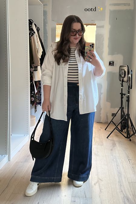 Plus Size Contemporary Fashion, Spring 2024 Plus Size Outfits, Outfits For Fat Woman, Fat Outfit Ideas, Plussize Outfit Ideas, Fat Girls Outfit Ideas, Plus Size Denim Outfits, Diana Dares, Longsleeves Outfit