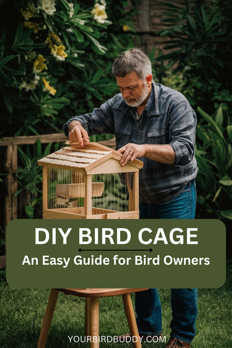 Making a bird cage is like giving your bird a special house. This guide will help you do it yourself. You’ll learn how to make a bird cage that is safe and perfect for your bird’s comfort and health. It’s a fun and rewarding project.  Creating a bird cage is more than just a project. It’s about making a home where your bird can be happy. This guide will show you how. You’ll find out what materials to use and how to meet your bird’s needs with care. Diy Birdcage For Birds, Bluebird Houses, Caged Bird Feeders, Diy Bird Cage, Diy Birdhouse, Make A Bird, Wren House, Small Bird Cage, Cage Bird