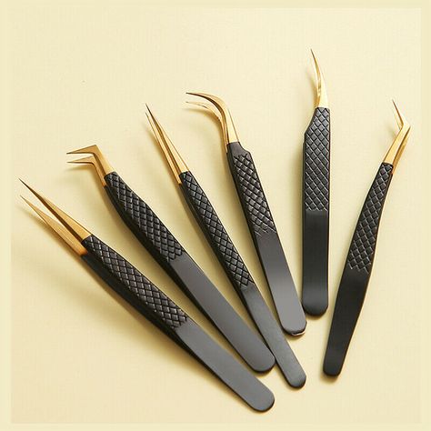 Lash Extension Supplies, Mink Eyelash Extensions, False Eyelash Extensions, Tweezers Eyebrows, Eyelash Tweezer, Thicker Eyelashes, Individual Eyelashes, Natural Eyelashes, Acrylic Gel