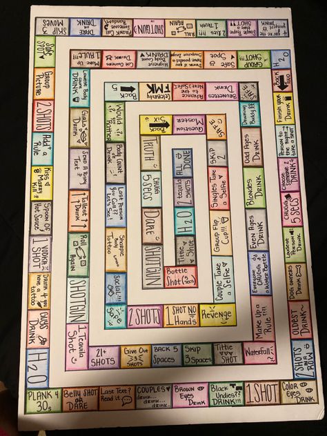 Drunk Monopoly Board, Let’s Get Drunk Board Game, Drunkopoly Board, Poster Board Games Party Ideas, Board Game Homemade, Make Your Own Game Board, Custom Board Games Ideas, Home Made Game Board, Homemade Board Game