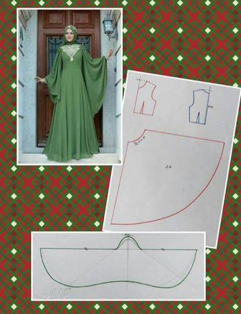 Caftan Pattern, Abaya Pattern, Kaftan Pattern, Sleeves Ideas, Trendy Dress, Fashion Sewing Pattern, Dress Evening, Diy Dress, Diy Pattern