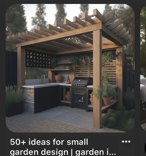 Outdoor Kitchen Bbq Area, Small Barbeque Area Ideas Outdoor, Outside Barbecue Area Ideas, Pergola Bbq Area, Covered Bbq Area Ideas Outdoor, Garden Bbq Area, Bbq Area Ideas, Outdoor Barbeque Area, Barbeque Area