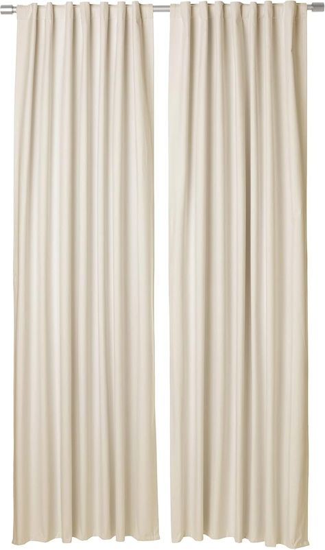 Amazon.com: Amazon Basics Room Darkening Blackout Window Curtain with Grommets, 52 x 96 Inches, Beige - Set of 2 : Home & Kitchen Modern Drape, Beige Curtains, Amazon Basics, Garden Windows, Blackout Windows, Grommet Curtains, Kitchen Curtains, Room Darkening, Window Curtain