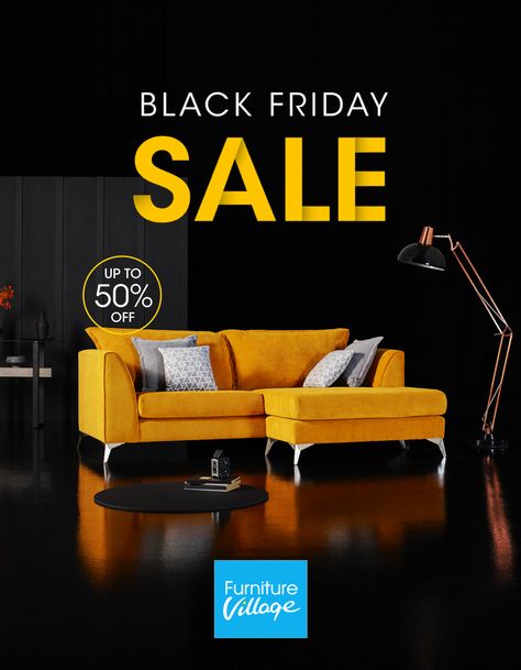 Sofa Advertising, Furniture Sale Poster, Black Friday Design Ideas, Furniture Black Friday, Sales Furniture, Furniture Advertisement, Furniture Branding, Furniture Poster, Black Friday Advertising