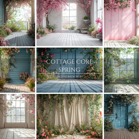 Cottage Core Spring Digital Backdrops, Maternity Backdrop Overlays, Studio Backdrop Overlays, Photoshop Overlays by TexturesOverlays on Etsy Diy Christmas Photoshoot, Cottage Core Spring, Maternity Backdrop, Fall Backdrops, Sky Overlays, Bokeh Overlay, 4th Of July Photos, Halloween Backdrop, Studio Backdrops