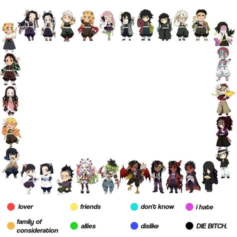 My Demon Slayer Oc, Kny Shipping Chart, Kny Oc Relationship Chart, Demon Slayer Relationship Chart, Relationship Charts Oc, Kny Relationship Chart, Demon Slayer Oc Names, Demon Slayer Oc Drawing, Character Chart Template Oc