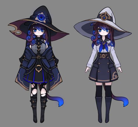 Witch Anime Pfp, Witch Uniform, Anime Witches, Witch Anime, School Dr, Witch Drawing, Witch Characters, Goth Witch, Fantasy Outfits