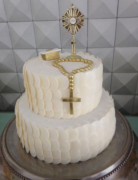 Baptismal Luncheon Food Ideas, Boys First Communion Cakes, Comunion Cake, First Holy Communion Cake, Communion Cake Topper, Holy Communion Cakes, Holy Communion Party, First Communion Cakes, Boys First Communion