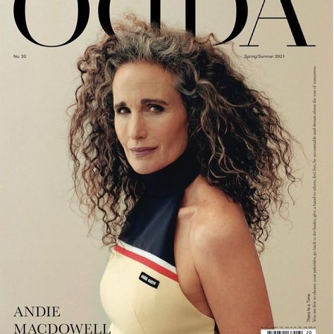 17.3k Likes, 520 Comments - Andie Macdowell (@andiemacdowell) on Instagram: “#proage What am I on this planet for? @aranhahahaha @davidmartingss @Mariaelena_morelli…” Andie Macdowell Hair, Andie Mcdowell, Andie Macdowell, Grey Hair Inspiration, Silver Grey Hair, Grey Hair, Silver Hair, Contemporary Fashion, Magazine Cover