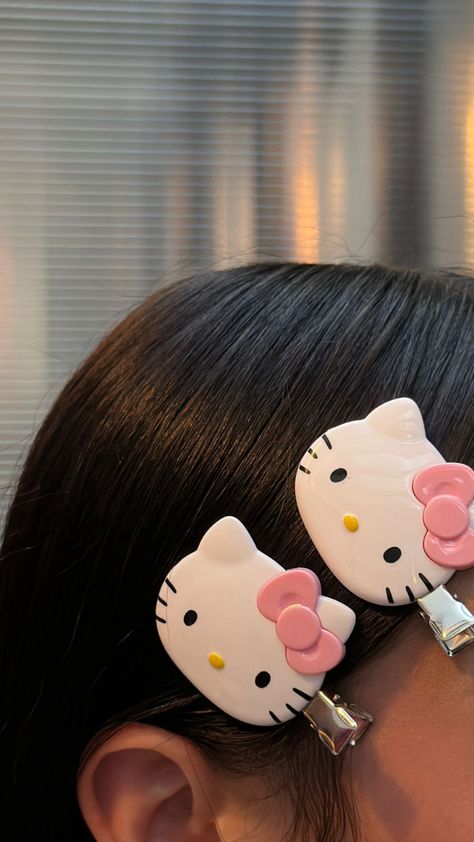 Hello Kitty Hair Clips, Soft Lifestyle, Sanrio Things, Hello Kitty Hair, Fashion Display, Dump Ideas, Hello Kitty Accessories, Pink Hello Kitty, Pink Girly Things