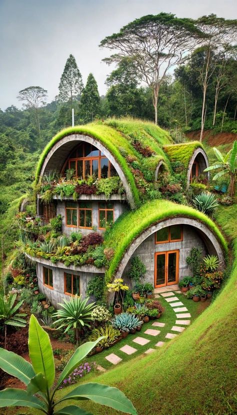 Rv Bedroom Ideas, Glass Cabins, Sustainable Tiny House, Sustainable Architecture House, Eco Houses, Green Roof House, Earth Sheltered Homes, Eco House Design, Earth Bag Homes