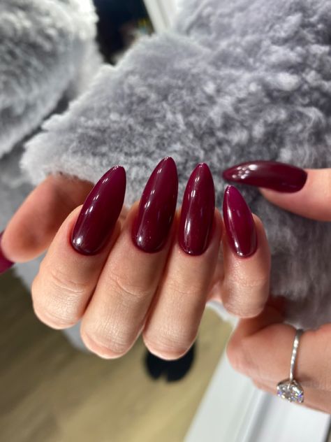 Vine Red Nails, Vine Aesthetic Red, Crimson Red Almond Nails, Deep Red Coffin Nails, Vine Nails, Dark Cherry Red Nails Stiletto, Red Ballerinas, Red Vines, Dark Christmas